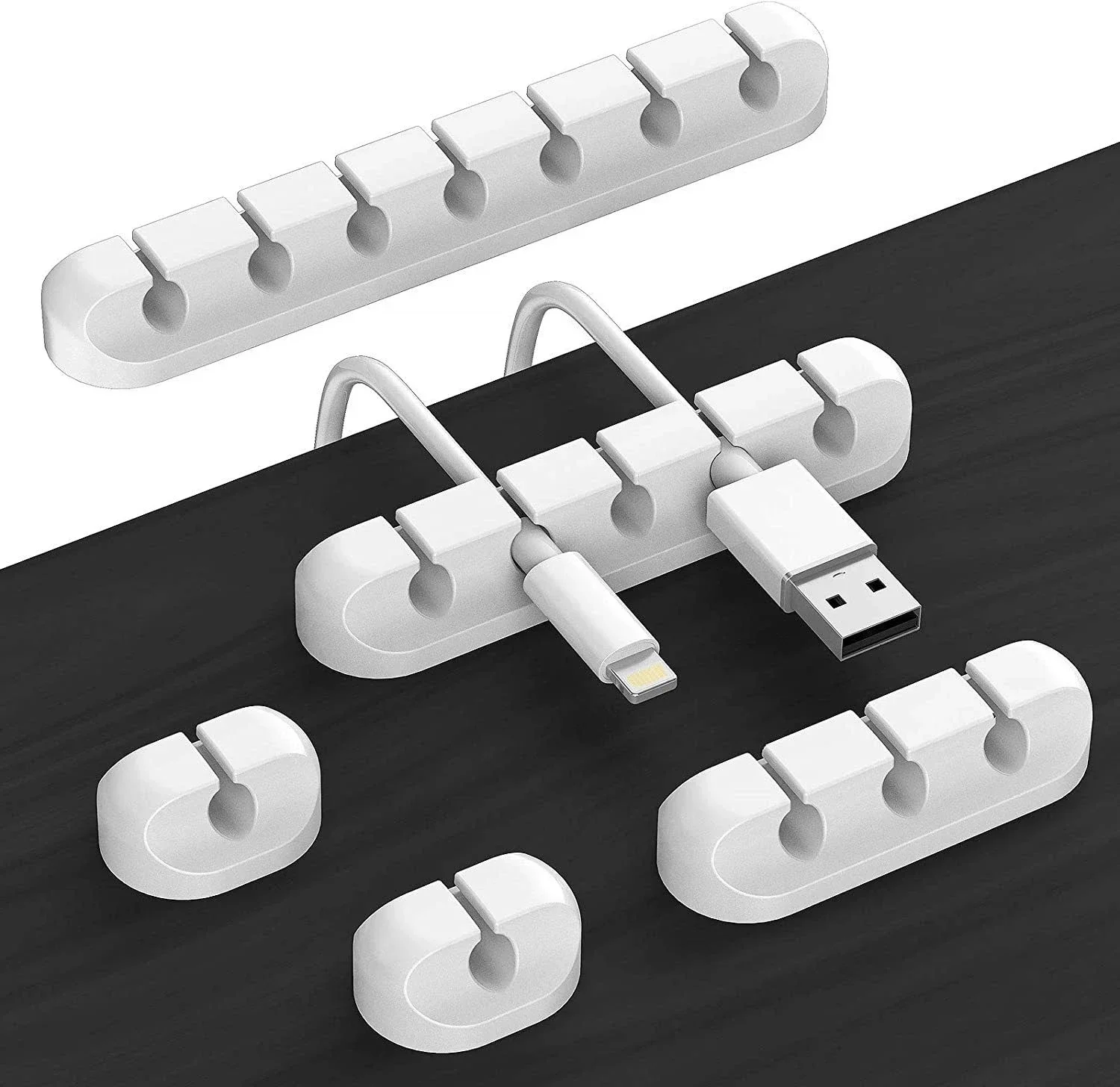 Desk Setup Cable Management - Organizador de fio de cabo, 5