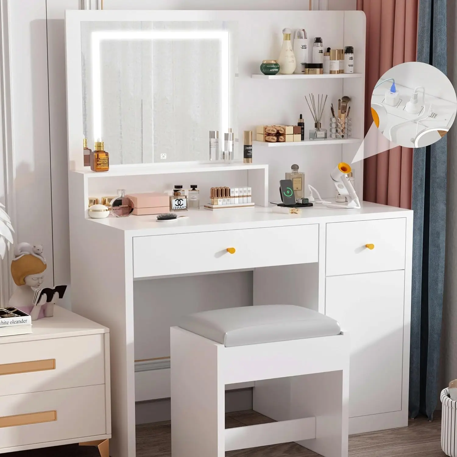 Desk Vanity Setup - Mesa de vaidade de 37 