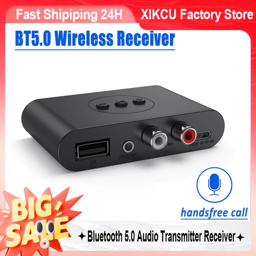 Desk Setup Speakers - Transmissor e receptor de áudio bluetooth
