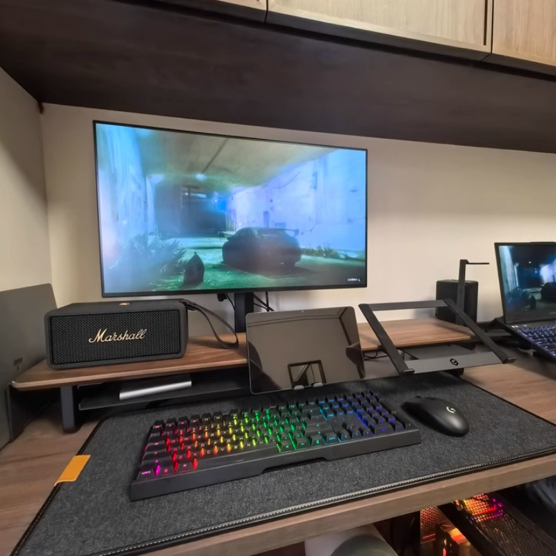 Desk Setup For Laptop And Monitor - Suporte modular para monitor, organizador de