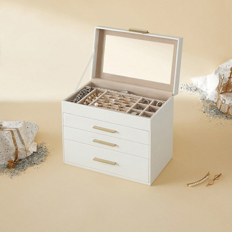 Drawer Organizer Bamboo - Caixa de Armazenamento de Joias de