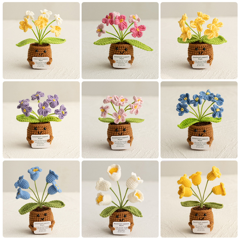 Plant Pot Small Desk - Mini Planta em Vaso de Crochê