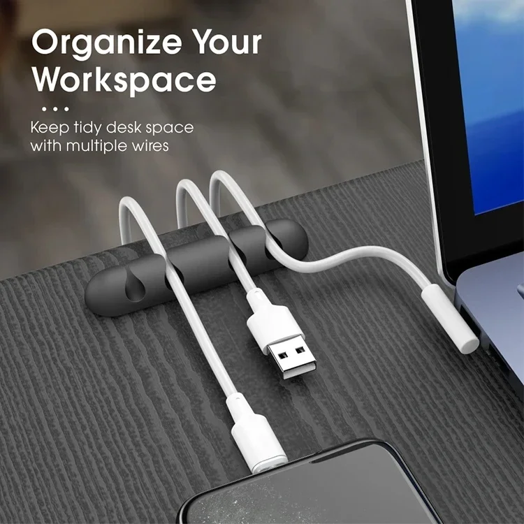 Desk Setup Cable Management - Organizador de Cabos de Silicone DIY: