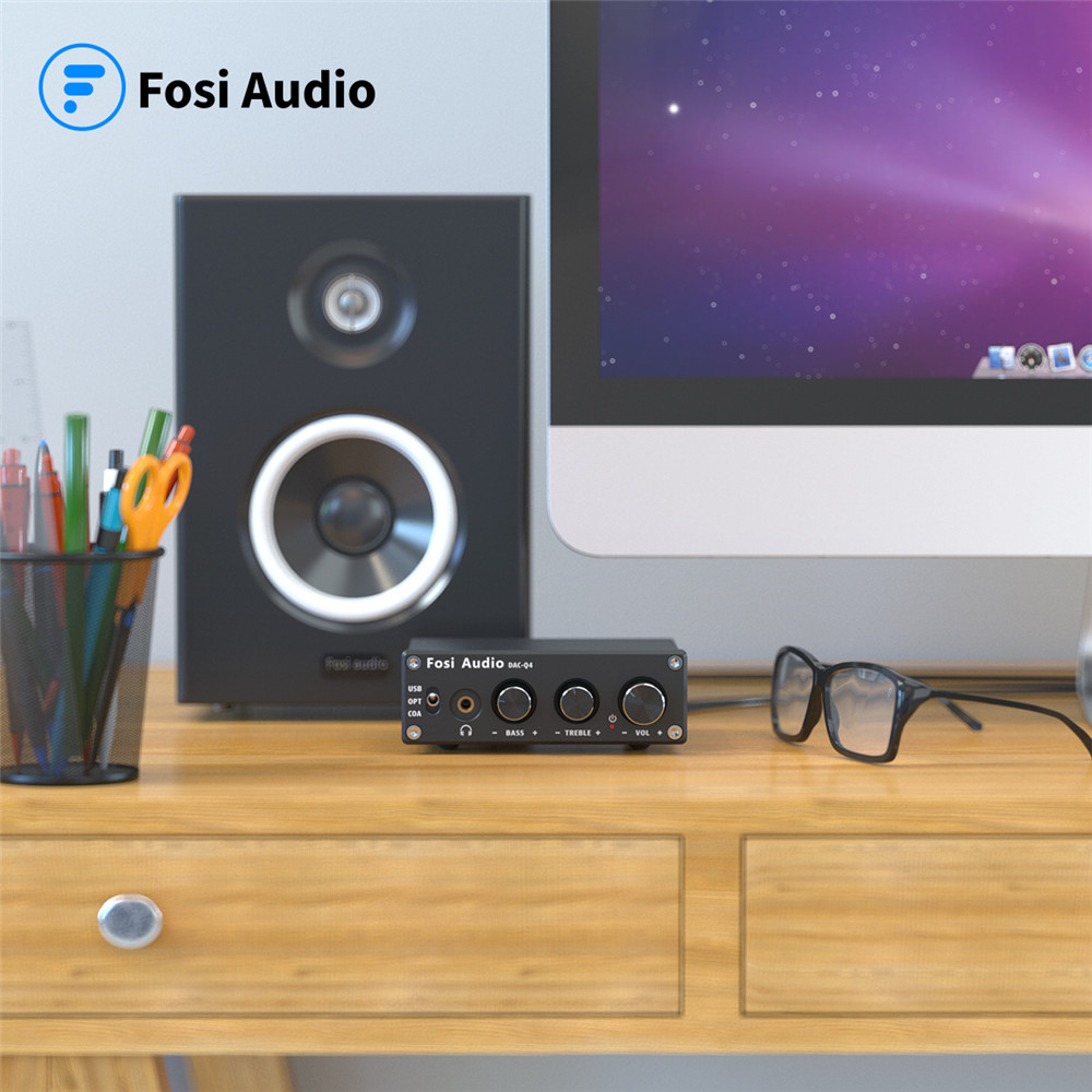 Fosi audio q4 mini estéreo usb - Desk Setup Speakers avaliação e preço