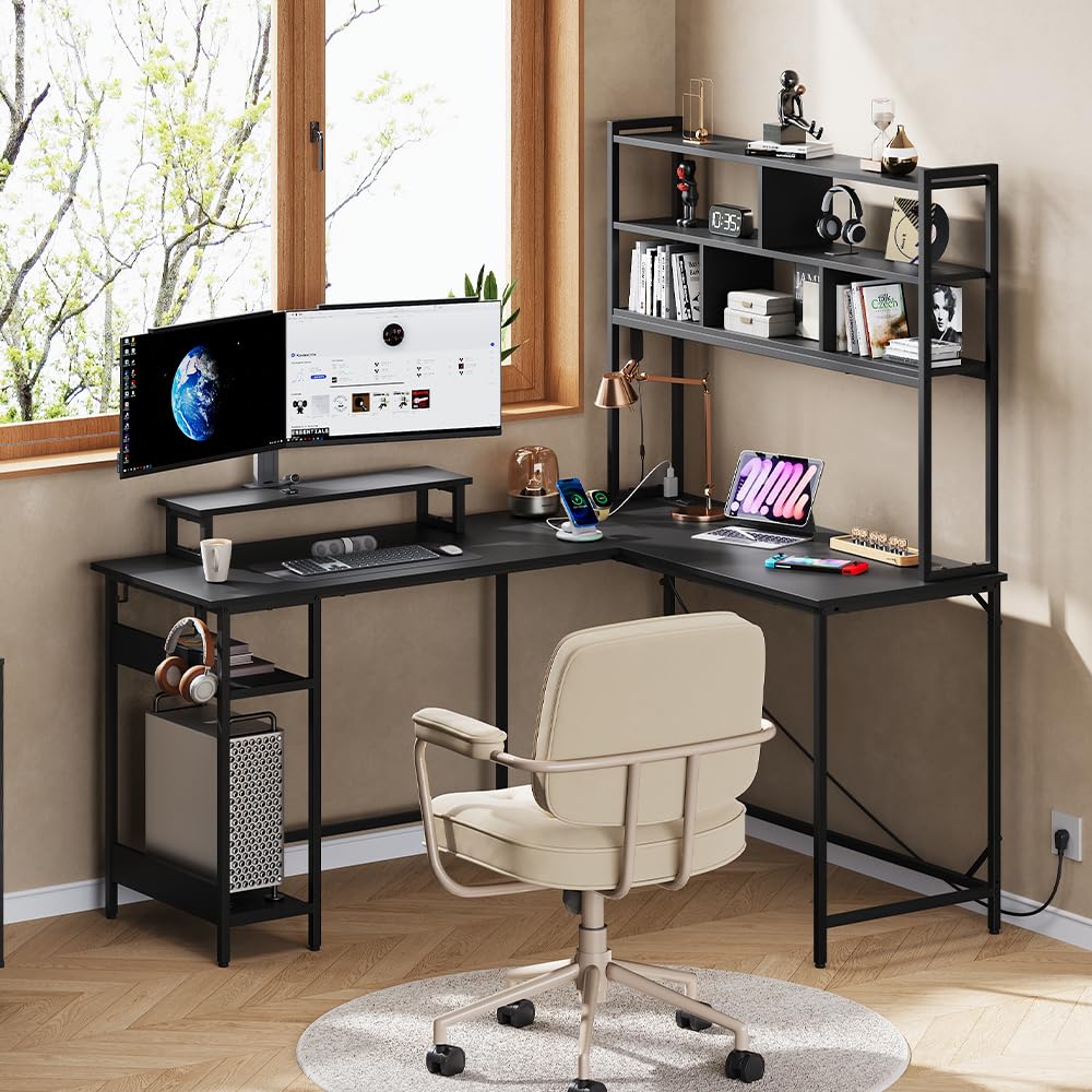 Mesa de jogos em forma de L co - Desk Setup Gaming avaliação e preço