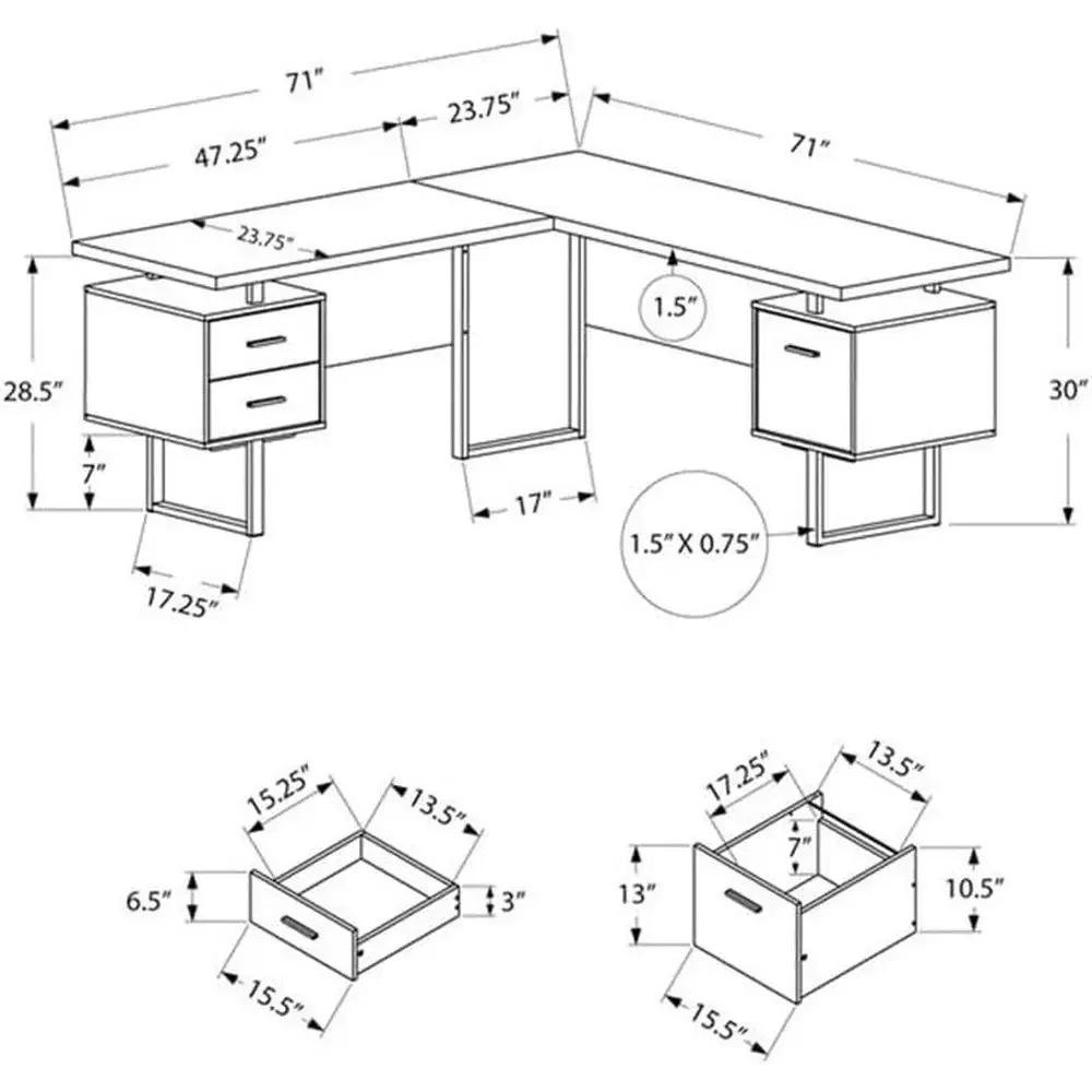 Mesa de Computador em L de 70  - Desk Setup Home Office avaliação e preço