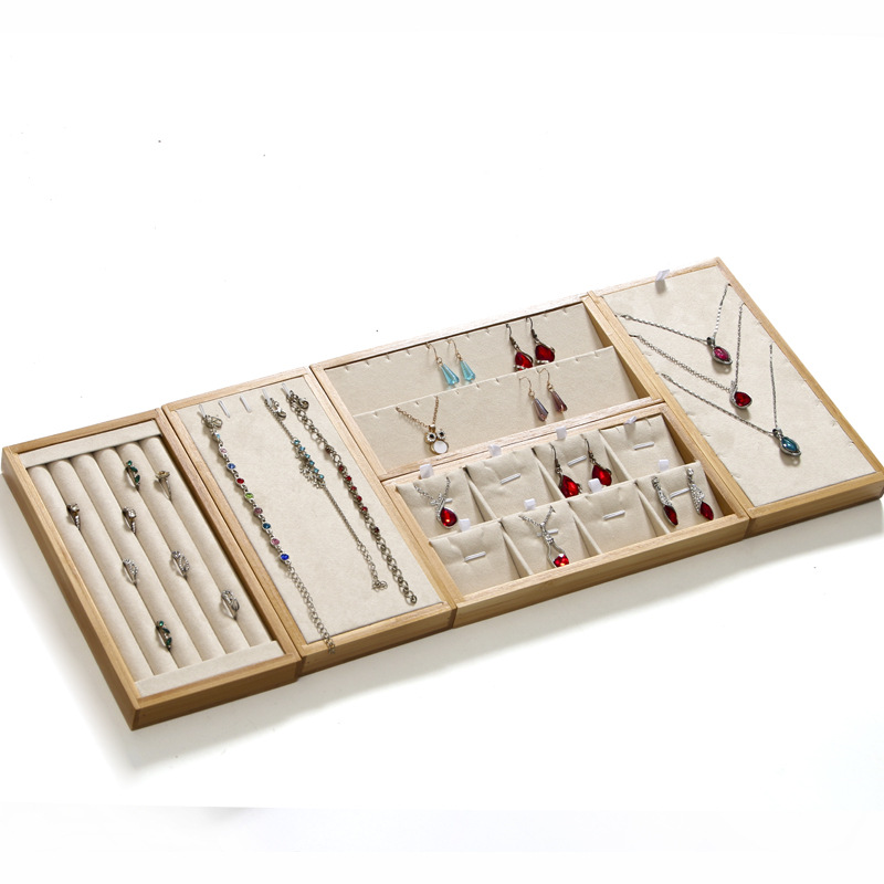 Bambu bege jóias anéis display - Drawer Organizer Bamboo avaliação e preço