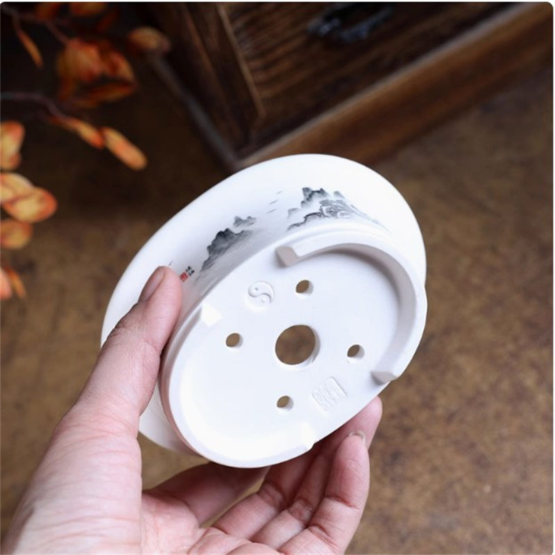 Pote de bonsai oval branco de  - Plant Pot Small Desk avaliação e preço