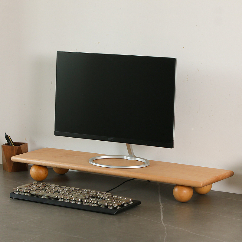 Monitor de madeira maciça rise - Desk Setup For Laptop And Monitor avaliação e preço