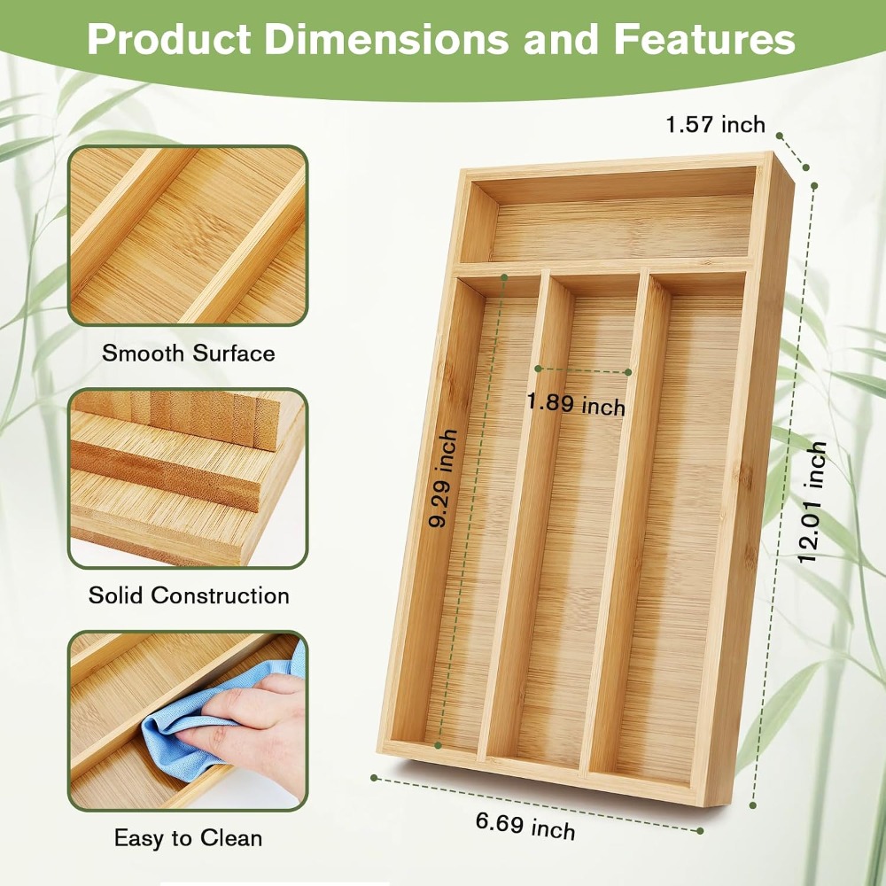 Organizador de Talheres Pequen - Drawer Organizer Bamboo avaliação e preço