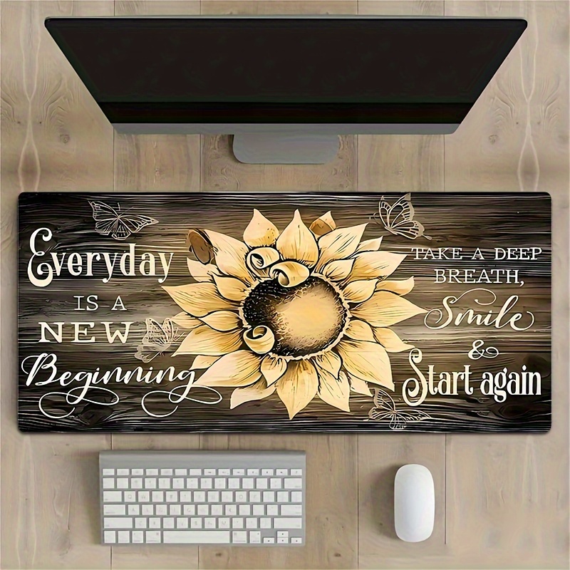 Mouse Pad Girassol Inspirador  - Desk Setup Inspiration avaliação e preço