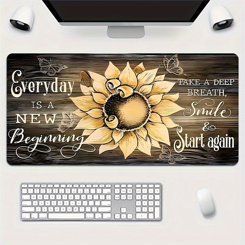 Mouse Pad Girassol Inspirador  - Desk Setup Inspiration avaliação e preço