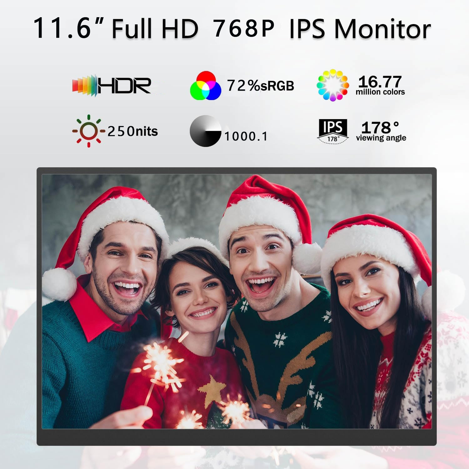 Monitor Portátil HD de 11,6 Po - Desk Setup Speakers avaliação e preço