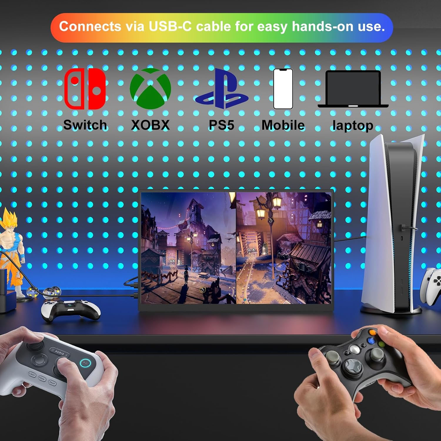 Monitor Portátil HD de 11,6 Po - Desk Setup Speakers avaliação e preço