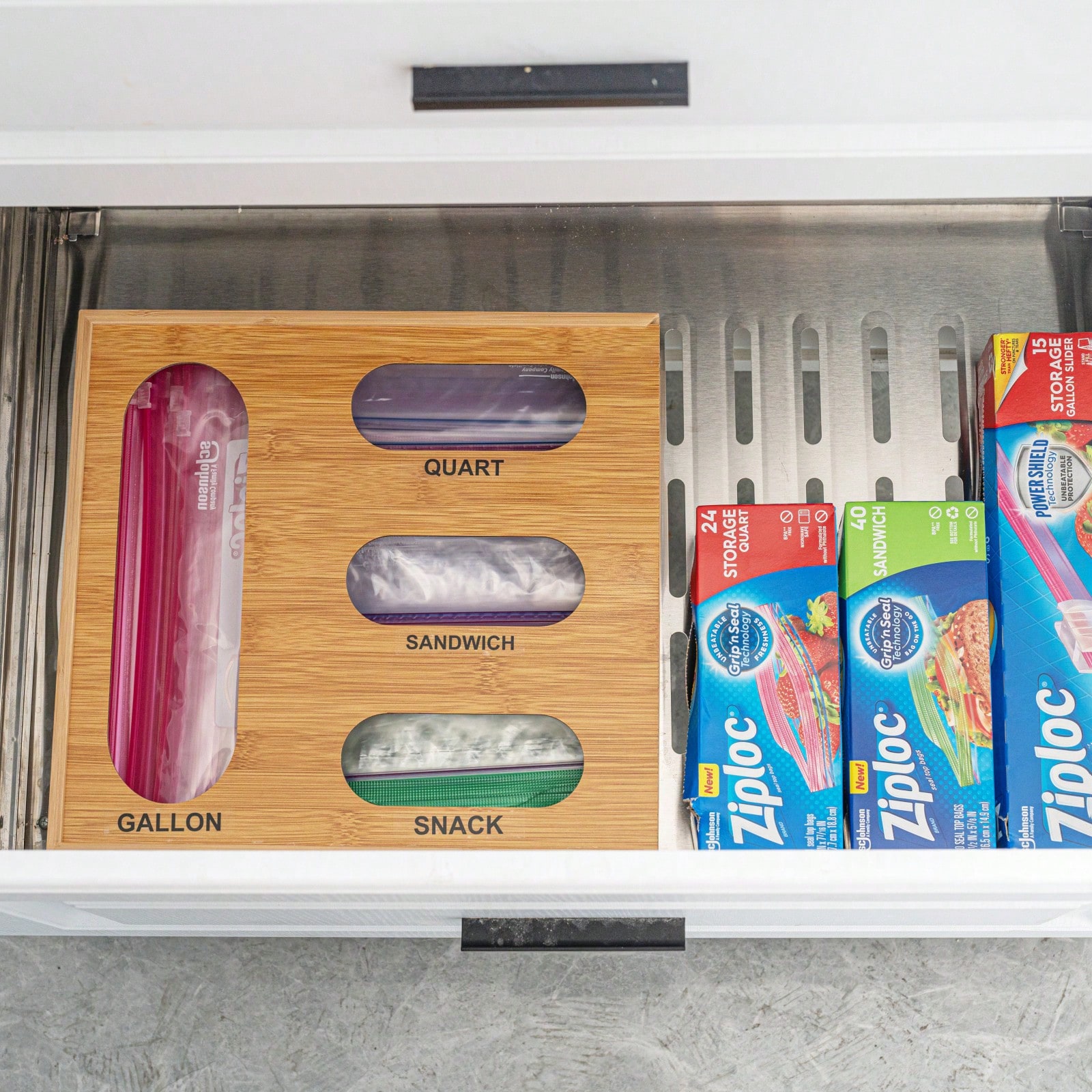 Organizador de Sacos Ziplock d - Drawer Organizer Bamboo avaliação e preço