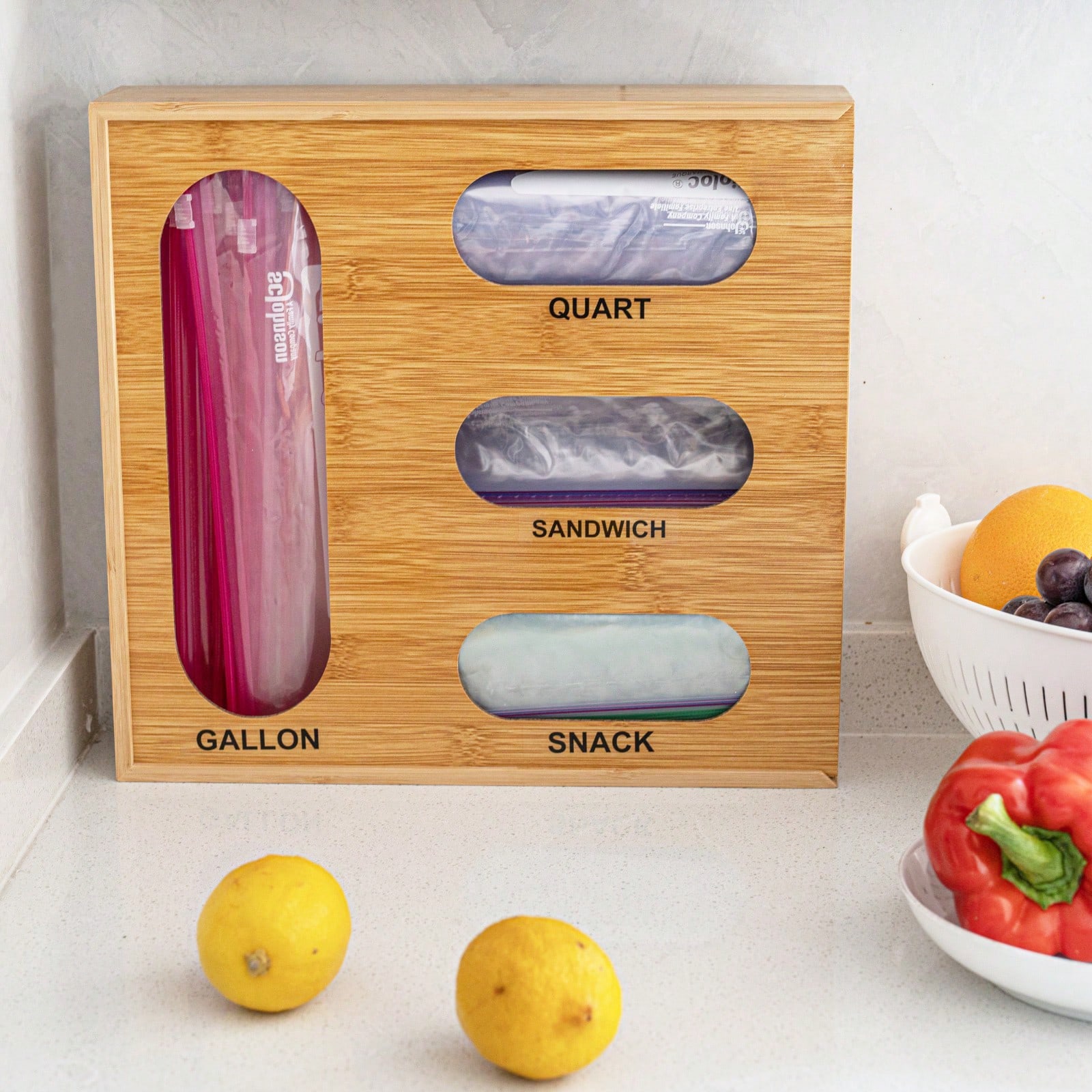 Organizador de Sacos Ziplock d - Drawer Organizer Bamboo avaliação e preço