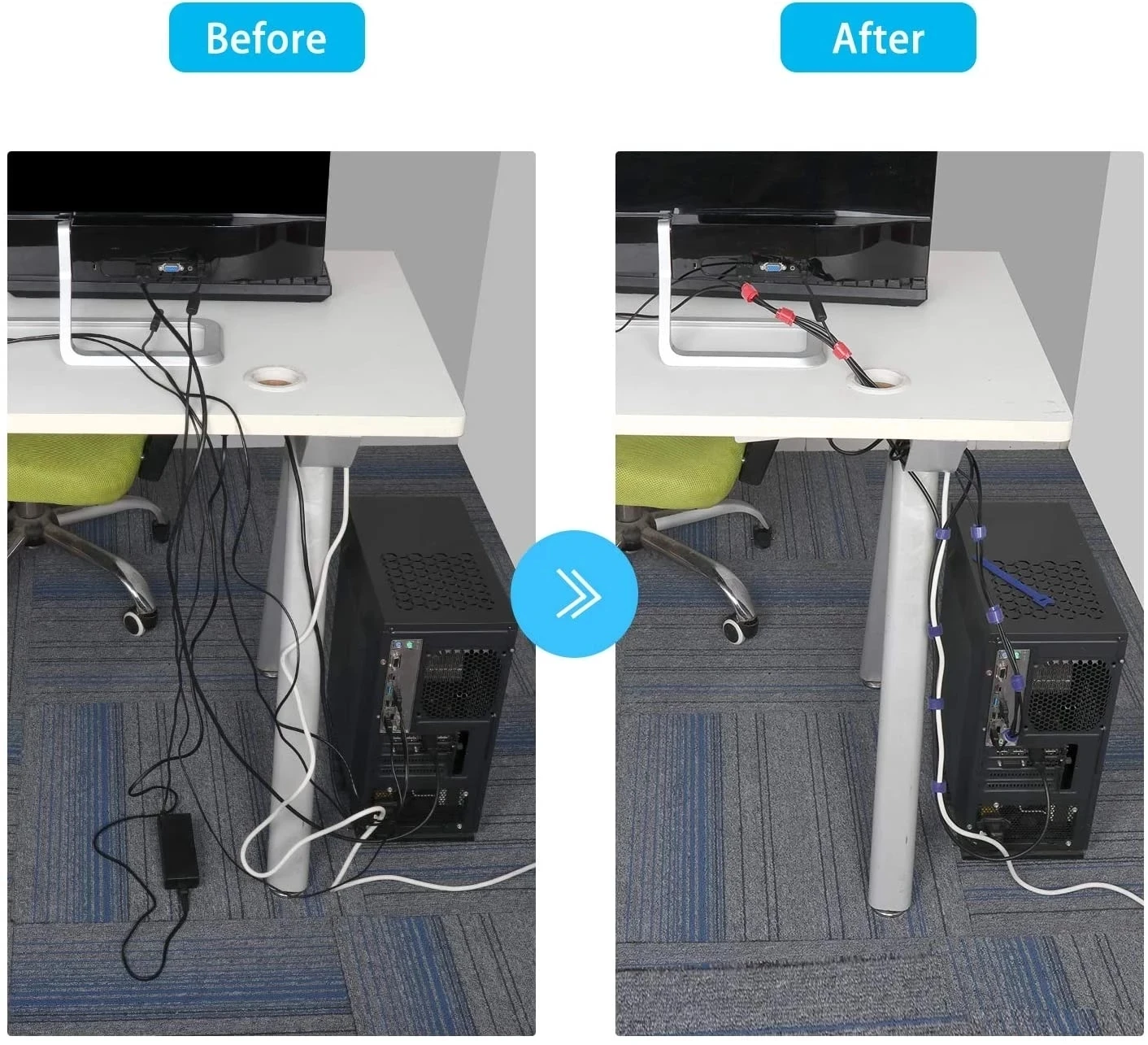 10-50 Peças de Fitas de Fixaçã - Desk Setup Cable Management avaliação e preço