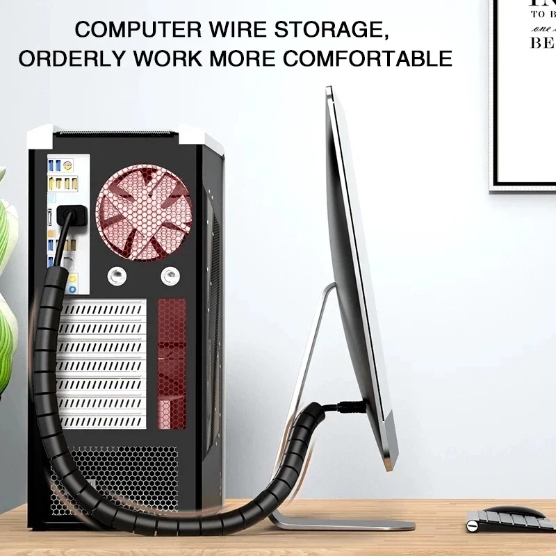 Protetor de fio de cabo preto  - Desk Setup Cable Management avaliação e preço