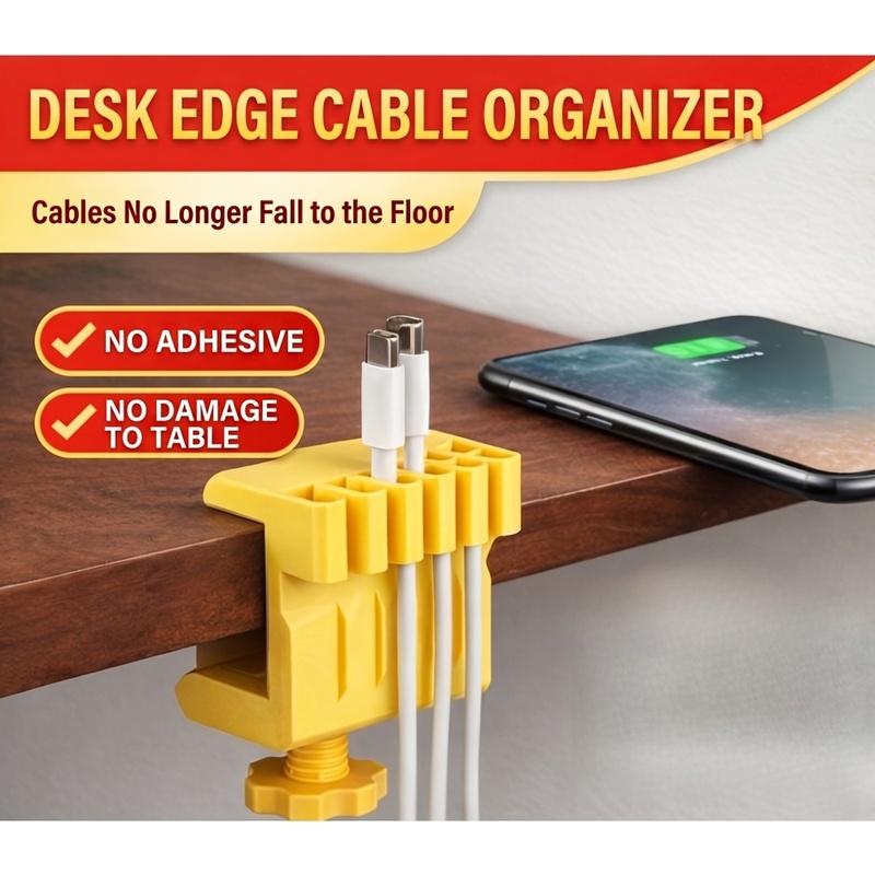 3 clipes organizadores de cabo - Desk Setup Cable Management avaliação e preço