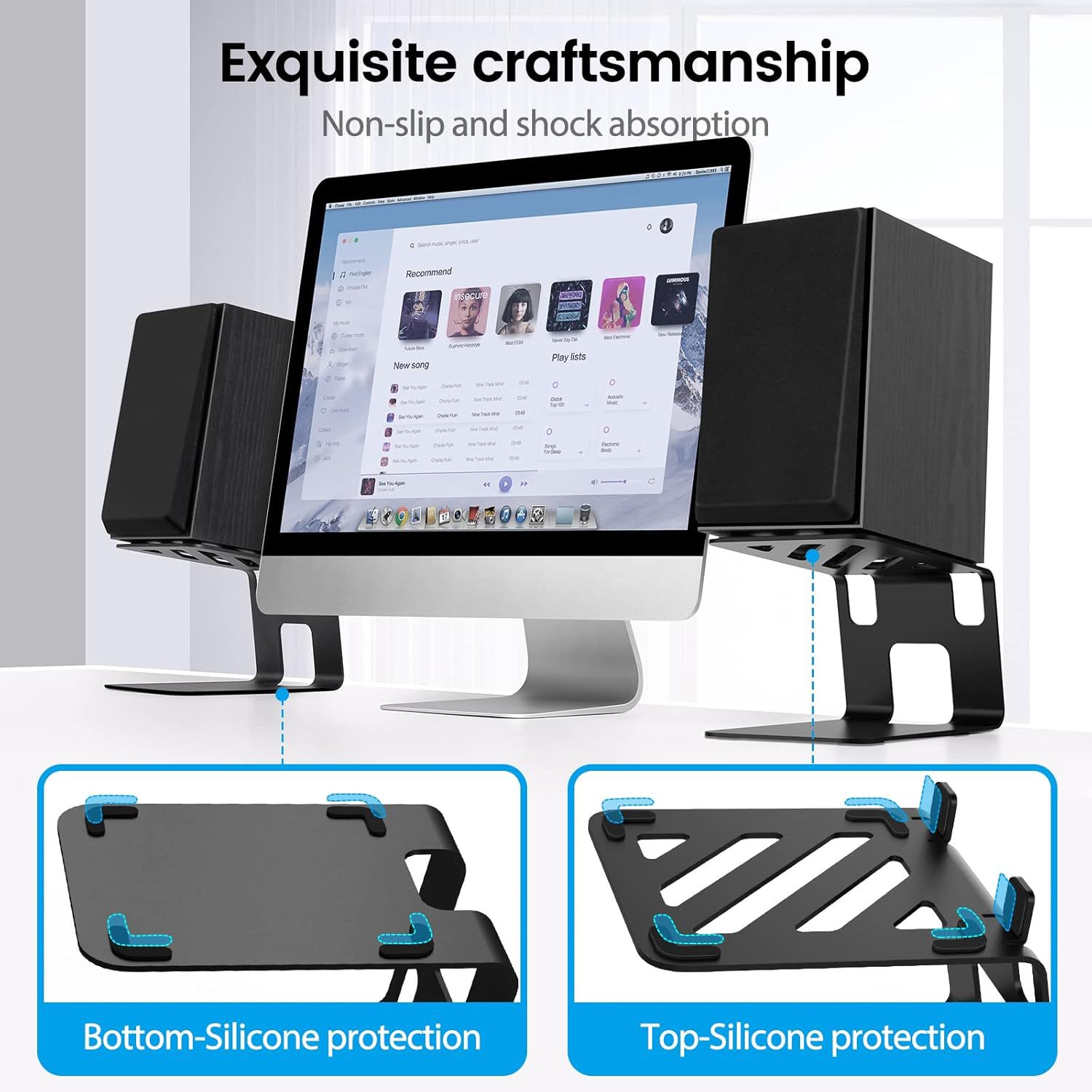 Suportes de Mesa para Caixas d - Desk Setup Speakers avaliação e preço
