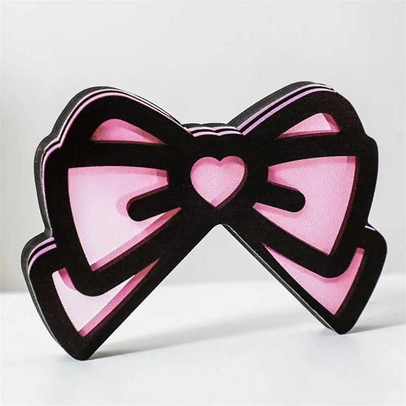 Kawaii rosa acrílico arco moni - Desk Setup Home Office avaliação e preço