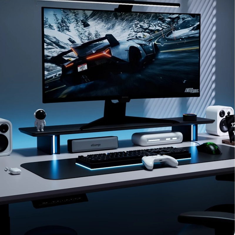 Suporte de monitor rgb, elevad - Desk Setup For Laptop And Monitor avaliação e preço