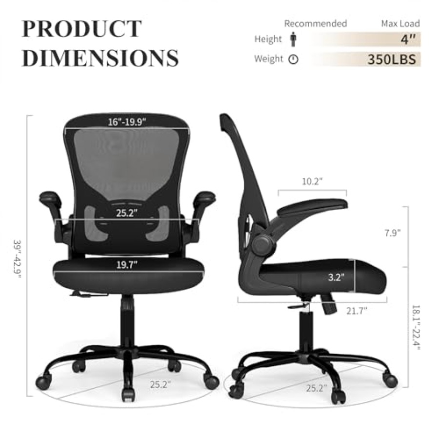 Cadeira de escritório em malha - Desk Setup Ergonomics avaliação e preço