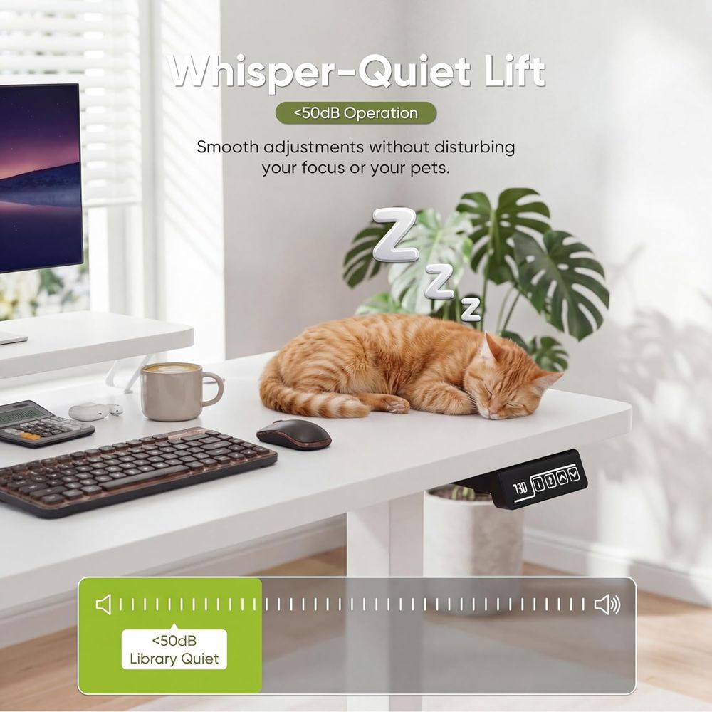 Mesa Ajustável Branca de 47 Po - Desk Setup Home Office avaliação e preço
