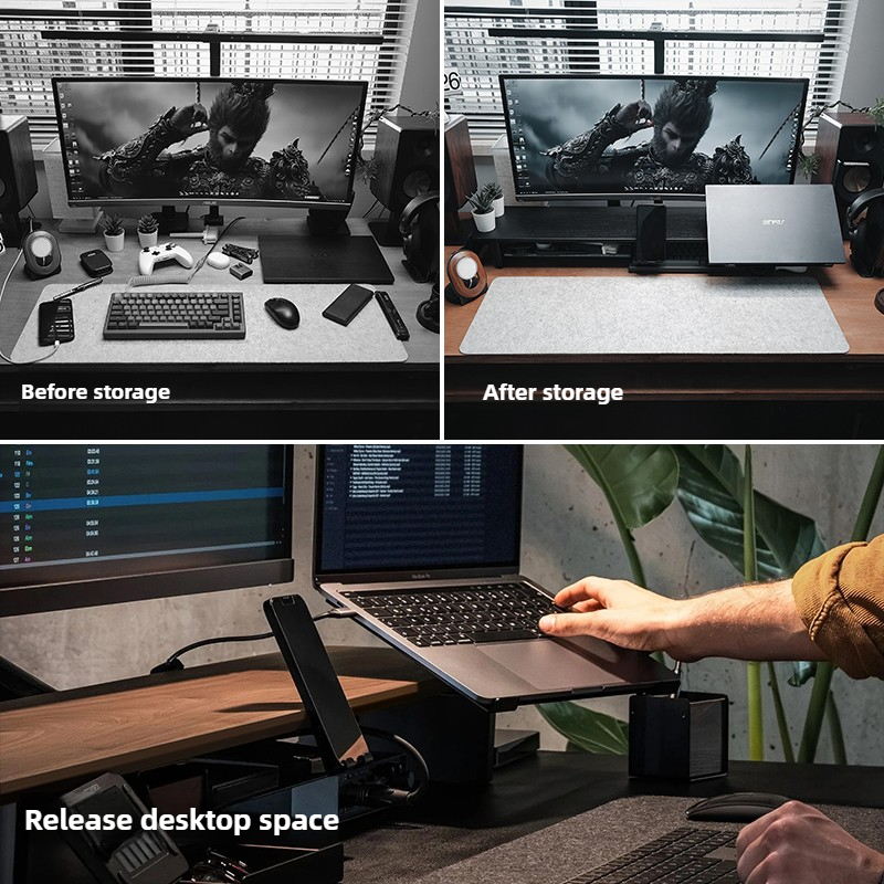 Suporte modular para monitor,  - Desk Setup For Laptop And Monitor avaliação e preço