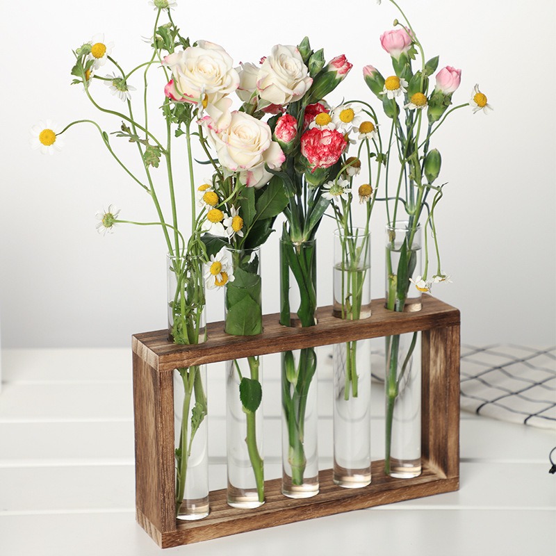 Plantador hidropônico de vidro - Desk Setup Wood avaliação e preço