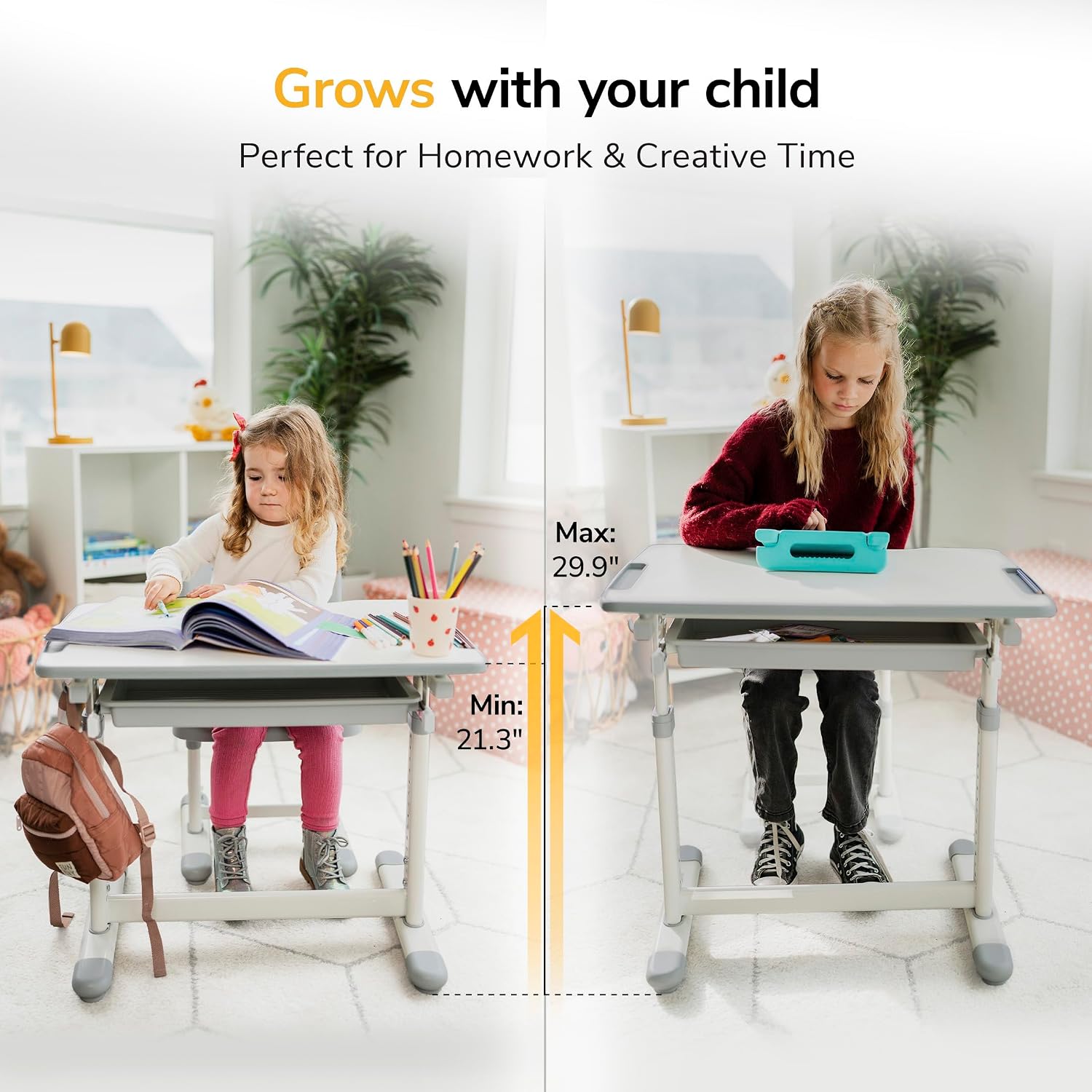 Conjunto de mesa e cadeira inf - Desk Setup Ergonomics avaliação e preço