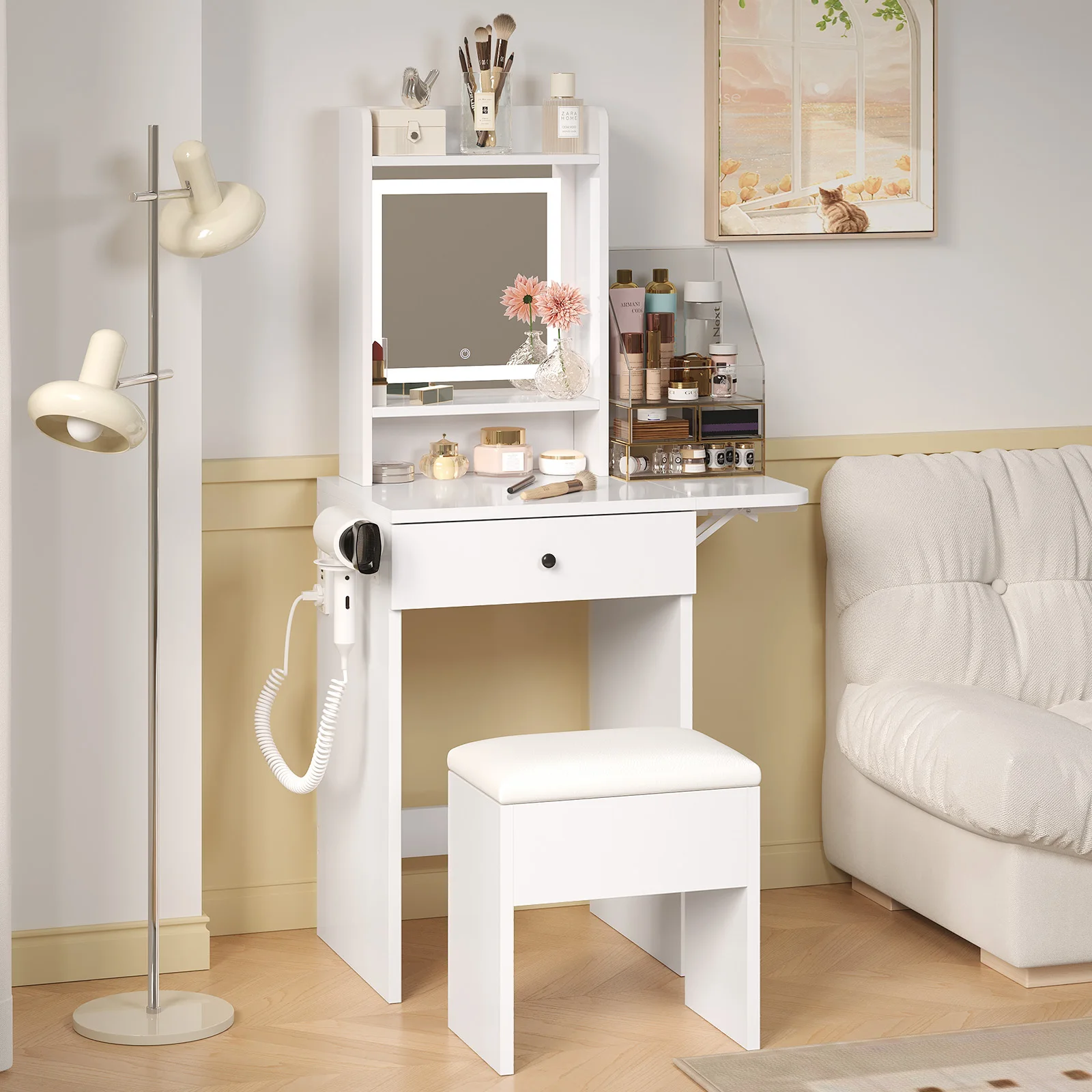 # Mesa de maquiagem com gaveta - Desk Vanity Setup avaliação e preço