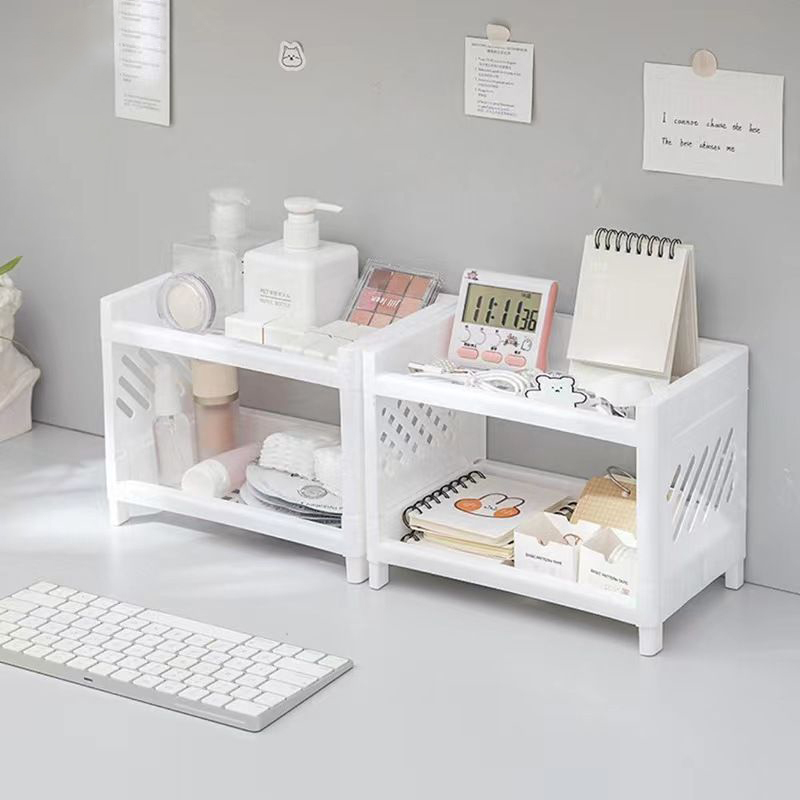 Multi-Layer Desktop Storage Ra - Desk Setup Home Office avaliação e preço