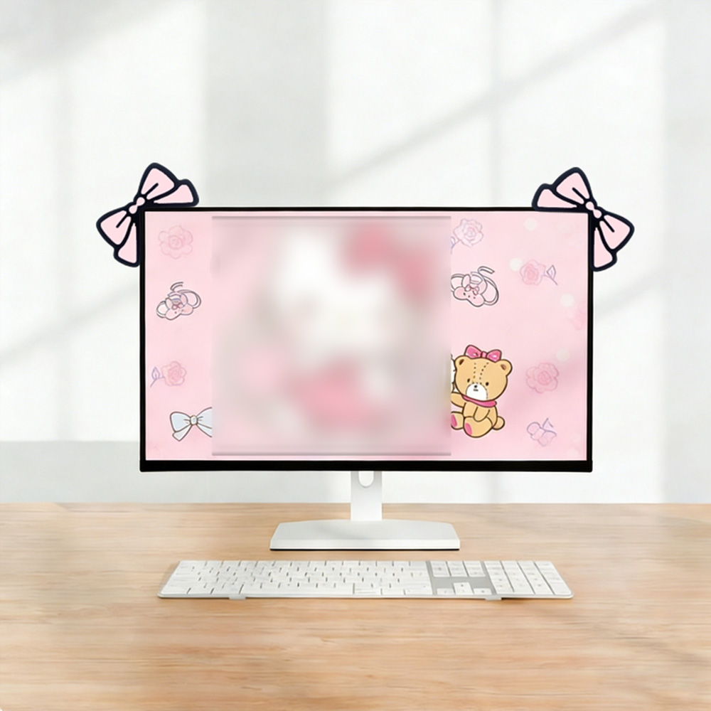 Decoração de Monitor com Laço  - Desk Setup For Laptop And Monitor avaliação e preço