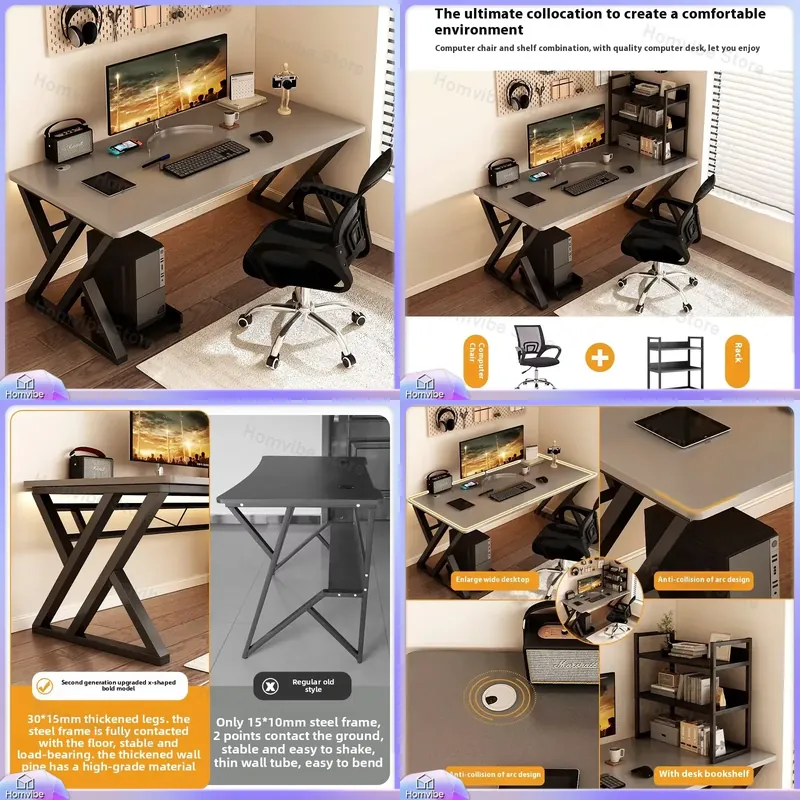 Mesa de Computador Moderna de  - Desk Setup Ergonomics avaliação e preço