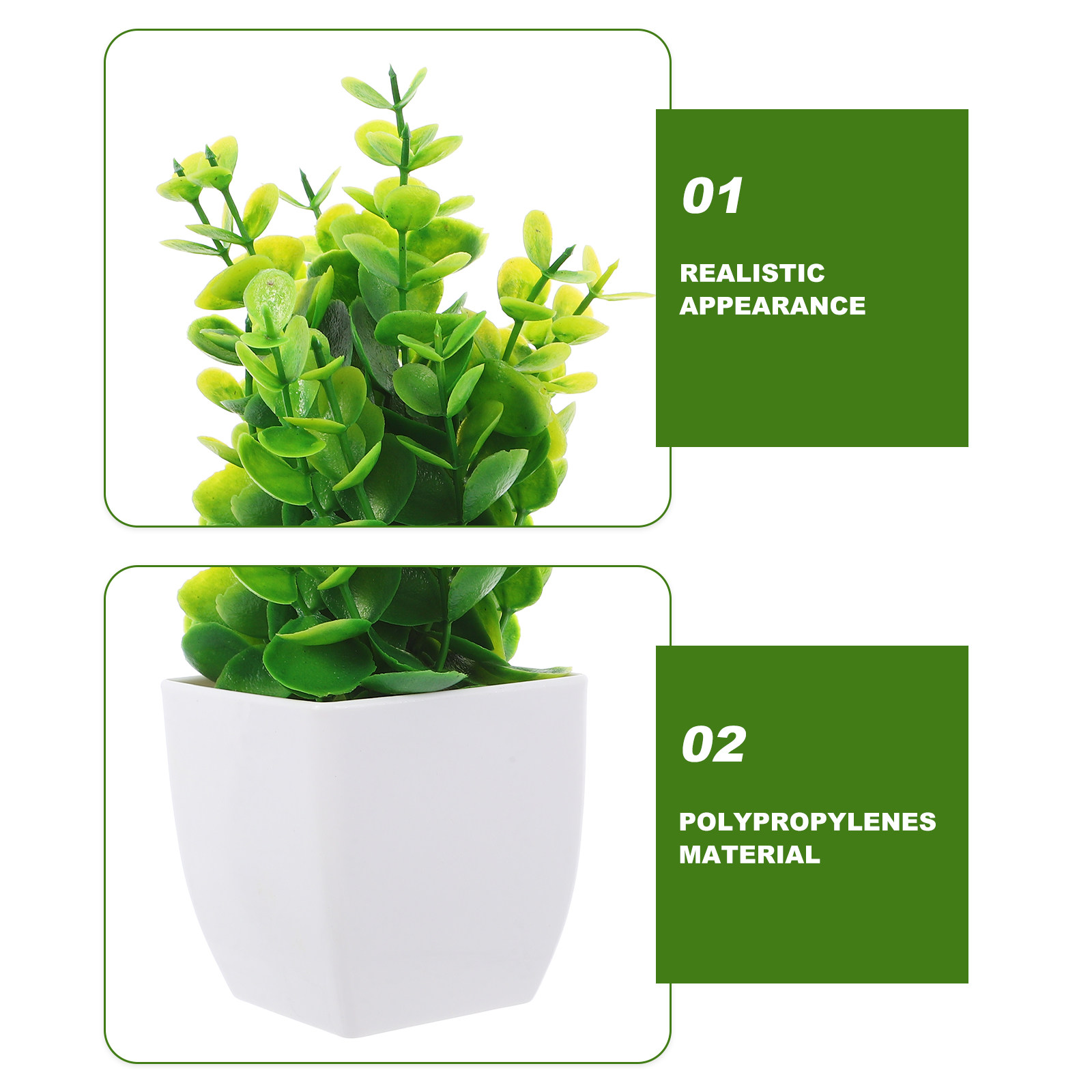 3 Peças de Pequenas Plantas Ar - Plant Pot Small Desk avaliação e preço