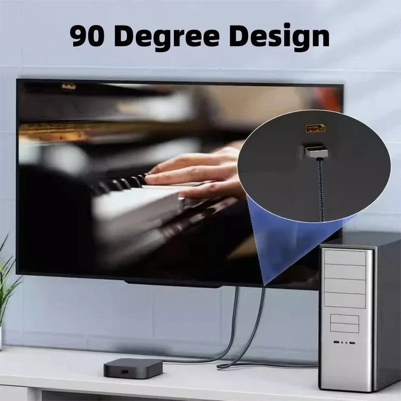 Cabo 4k 90 graus dp para cima/ - Desk Setup Speakers avaliação e preço